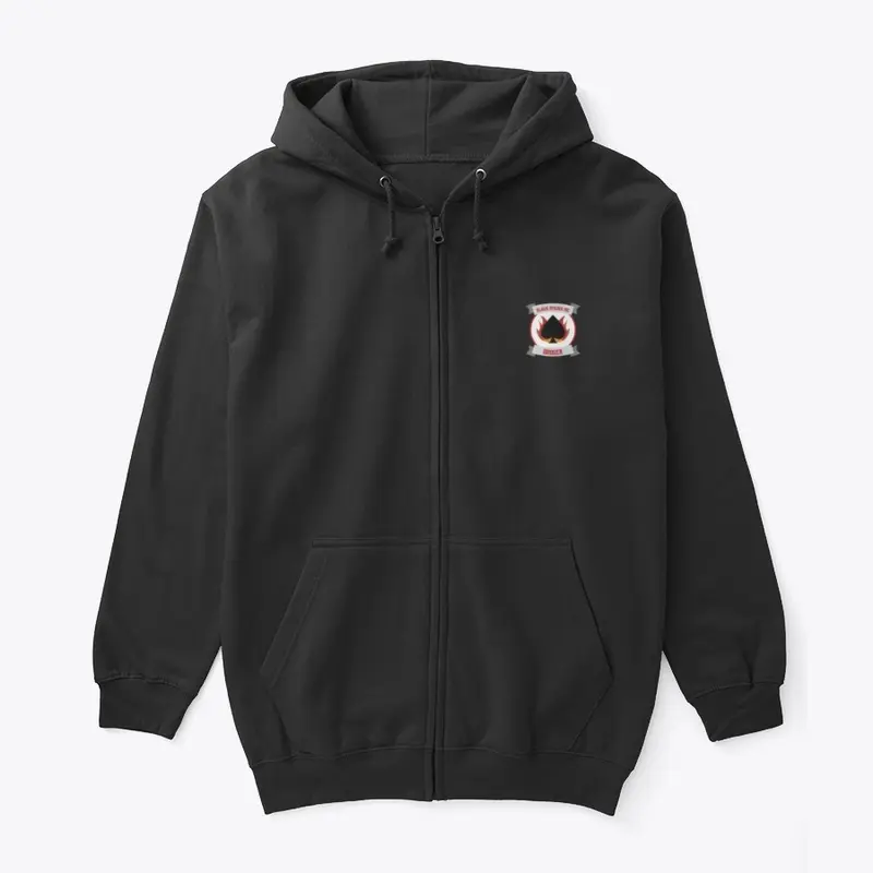 Black Spades Dodger Patch Zip Up Hoodie